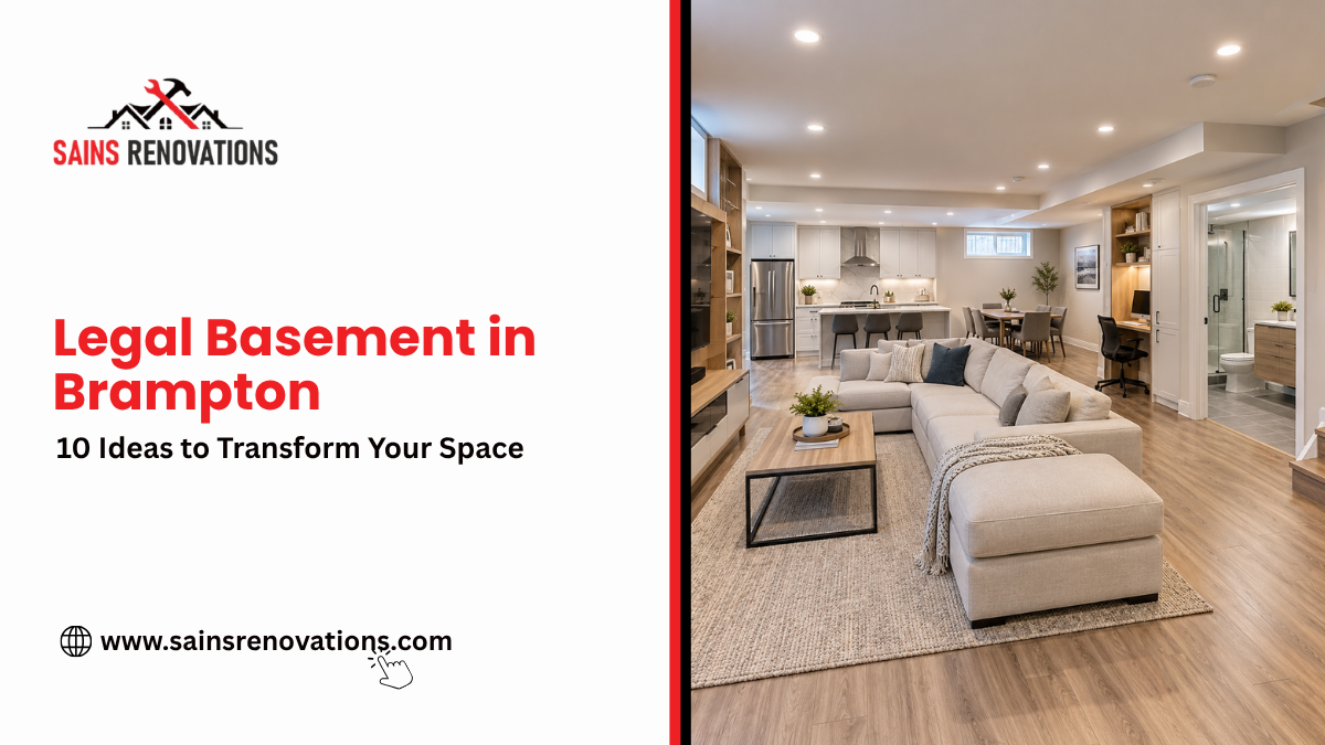 Legal Basement in Brampton: Ideas to Create a Functional Basement